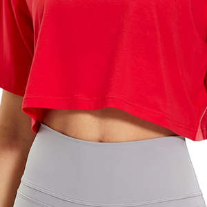 Camiseta Corta de Manga Corta Personalizada de Alta Calidad, Camiseta Corta Informal de Verano para Mujer - Product Image 6