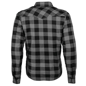 Chemise en flanelle à carreaux gris foncé et noir pour homme avec chemises de protection personnalisées et chemise de sécurité tactique pour homme - Product Image 6