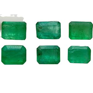 Calidad superior 100% Original Verde Zambia Esmeralda Piedra preciosa Suelta facetada Octágono Esmeralda Corte Piedras - Product Image 2