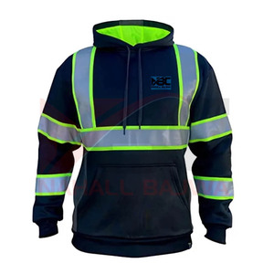 Derniers sweats à capuche haute visibilité pour hommes sweats à capuche personnalisés en polyester de sécurité routière de haute qualité, couleurs foncées et haute visibilité, étanches à l'eau - Product Image 2