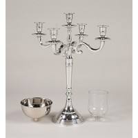 ที่ใส่เชิงเทียนโลหะสีเงินสำหรับตกแต่งบ้านโต๊ะหรูหราสำหรับงานแต่งงานโรงแรมหรืองานเลี้ยง - Product Image 2