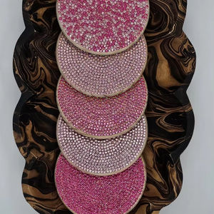 Dessous de verre en noyer Ensembles de dessous de verre en bois de noyer-Qualité supérieure - Product Image 1