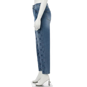 Pantalones vaqueros de mezclilla transpirables con lavado ligero, tela de algodón, suave, duradero, estilo clásico, ropa de calle para hombres y mujeres, uso diario informal - Product Image 1