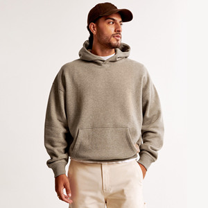 Sweat à capuche en éponge française 100% coton lourd fait sur mesure pour hommes surdimensionné teint uni pour la saison d'hiver - Product Image 3