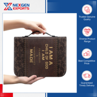 Nexgen Exports - Funda para Biblia de Cuero PU de Alta Durabilidad con Opciones de Diseño y Logotipo Personalizados en Color para Regalo