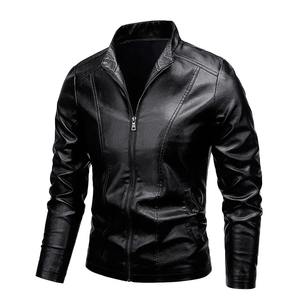 Chaqueta de Hombre de Lona y Cuero con Capucha, Transpirable, con Cuello de Piel de Oveja, Chaqueta Acolchada de Talla Grande para Otoño - Product Image 1