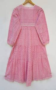 ชุดเดรสยาวถึงเข่าแขนยาวผ้าฝ้ายลายดอกไม้สำหรับผู้หญิงมาใหม่2025 - Product Image 2