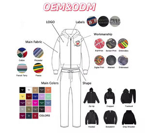 Custom <b>Oversized</b> Zipper-Up Pullover <b>Hoodie</b> 100% Cotton <b>Fleece</b> Acid Washed Solid Puff Hooded Streetwear Winter Embroidered - Product Image 6