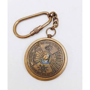 Calendario llavero de latón decorativo náutico estilo Vintage colgante regalo coleccionable personalizado de alta calidad larga vida - Product Image 2