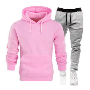 Nouveauté, survêtement deux tons en coton doux avec logo vieilli, survêtement streetwear à logo brodé le plus vendu - Product Image 2