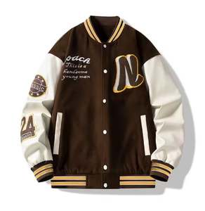 Venta al por mayor de ropa de calle personalizada College Varsity Jacket Hombres Mujeres Béisbol Bomber Letterman Varsity Jacket para hombres - Product Image 4