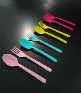 PS Premium réutilisable couleur Plastik couverts cuillère en plastique fourchette en plastique couteau en plastique fabricant de dinde en gros