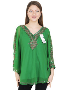 Dernier Style Exclusif Paillettes Perlées Court Kaftan Broderie EID Moyen-Orient Tendances Livraison Gratuite Royaume-Uni pour Soirée Cocktail - Product Image 5