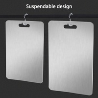 Vente chaude accessoires de cuisine grands blocs à découper planche à découper en acier inoxydable Double face avec poignée facile à saisir