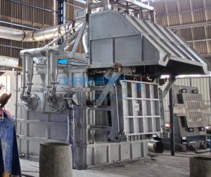 Four industriel de 6 tonnes Four réverbérateur inclinable automatique Skelner Roulement d'extrusion de billettes pour moteur de fusion d'aluminium - Product Image 1