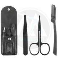 Logo personnalisé perruque pince à épiler pré-plumée ciseaux rasoirs dentelle frontale installation dentelle coupe 3 en 1 kit d'outils 3 en 1 ensemble de pinces à épiler