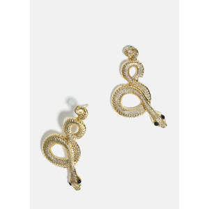 Orecchini a Perno Trendy Religiosi A3shop con Forme Geometriche Placcate Oro, Cuore, Numeri, Serpente e Perla con Accenti di Diamante - Product Image 2