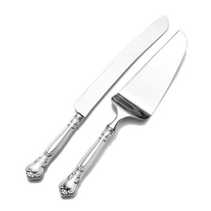<b>Cake</b> Knife Set of 2 Piece <b>Cake</b> <b>Server</b> Set Design Silver Polished Stainless Steel for Weddings Party Events - Product Image 1