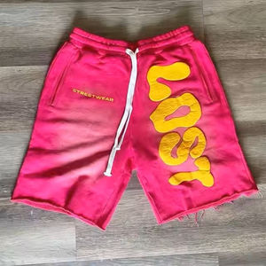 กางเกงขาสั้นออกกำลังกายผ้าเฟรนซ์เทอร์รี่สำหรับผู้ชายกางเกงขาสั้นสไตล์สตรีทแวร์แบบมีเชือกผูก - Product Image 5