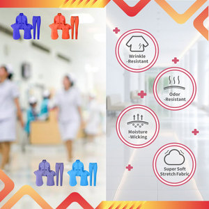Scrub <b>Set</b> Wholesale Nurse Hospital Medical Scrubs Breathable Spandex/Polyester Woven Fabric Nursing Care Clinic Spa Beauty Salon - Product Image 6