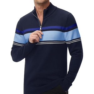 Noticias Color Block manga larga soft shell hombres al aire libre Atlético sudadera rendimiento deportes pulóver 1/4 zip chaquetas de lana - Product Image 5