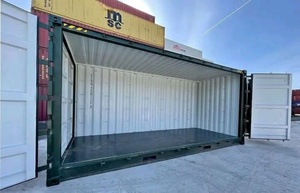 20FT Full Side Opening Shipping Container Heavy Duty Steel Cargo <b>Storage</b> <b>Unit</b> <b>with</b> Wide Access <b>Doors</b> for Bulky Goods - Product Image 3