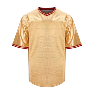 เสื้อเจอร์ซีย์ฟุตบอลสไตล์อเมริกันแขนสั้นพิมพ์ลายเทคนิคแห้งเร็วระบายโลโก้ได้ตามต้องการ - Product Image 1