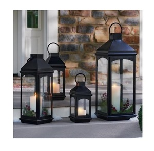 โคมไฟโลหะเคลือบด้วยผงสีดำทำจากวัสดุคุณภาพสูงสำหรับใช้ในสวนที่บ้านเป็นประจำ - Product Image 3