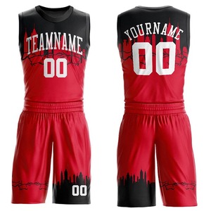ล่าสุดการออกแบบเสื้อบาสเกตบอล Sublimated การพิมพ์ผู้ชายชุดบาสเก็ตบอลตาข่าย - Product Image 2