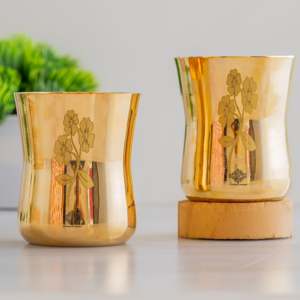 Vajilla de Vidrio y Latón Puro con Diseño Curvo Grabado con Láser, Artículo Promocional - Product Image 6