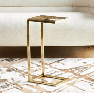 Table d'appoint en métal doré au design moderne et Offre Spéciale faite à la main avec cadre en métal Table d'appoint de canapé de salon de style contemporain - Product Image 3