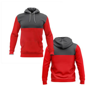 Sudadera con capucha con cordones de edición universitaria personalizada de moda para hombre, estampado Digital de poliéster/algodón bordado de dos colores, temporada de primavera - Product Image 2