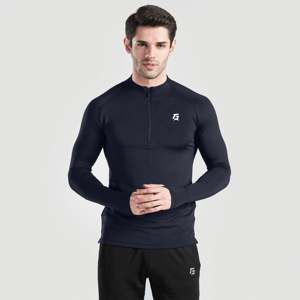 GAI เสื้อสปอร์ตคอกลมสีกรมท่าทรงปกติสำหรับฤดูใบไม้ผลิ - Product Image 2