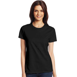 T-shirts pour femmes de haute qualité tenue décontracté 100% coton Logo personnalisé Service OEM disponible T-shirts simples et solides - Product Image 2