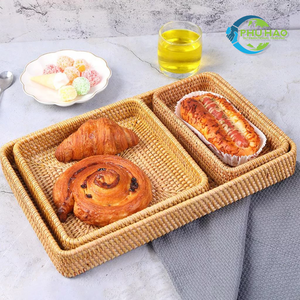 Panier de rangement en bambou de qualité artisanale plateau en rotin panier de rangement de fruits pour les occasions spéciales décor à la maison panier suspendu - Product Image 4