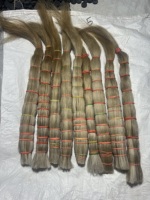 Cheveux de queue de cheval blanc et noir pour la fabrication de cordes d'archet de violon artisanales traditionnelles et d'autres produits en poils de cheval