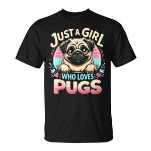 เสื้อยืดสำหรับคนรักปั๊ก แค่ผู้หญิงคนนี้ที่รักสัตว์เลี้ยง ผลิตภัณฑ์ส่งเสริมการขายสำหรับคนรักสัตว์เลี้ยง - Product Image 2