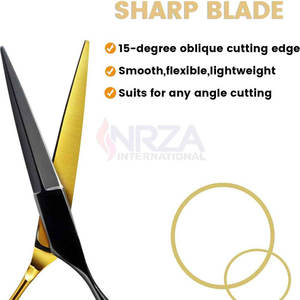 2023 ciseaux de coiffeur professionnels en acier inoxydable lames de coupe de cheveux Super tranchantes classiques avec outil de beauté à usage de salon à pointe émoussée - Product Image 4