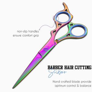 กรรไกรตัดผมคุณภาพระดับพรีเมียมพร้อมใบมีดคม กรรไกรตัดผมความงามโลหะเหล็กพร้อมที่วางนิ้ว - Product Image 3