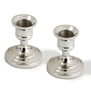 Bougeoir double palmier en aluminium et métal blanc pour la décoration intérieure - Product Image 4