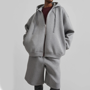 Ensemble deux pièces de haute qualité, sweat à capuche à manches longues et short, nouveau design, vêtements d'été pour femmes, ensemble deux pièces personnalisé 2026 - Product Image 2