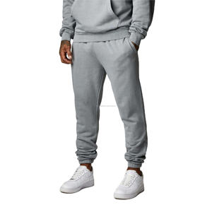 Survêtements pour hommes avec logo personnalisé, ensembles de sweat-shirts, survêtement en molleton, jogging uni, deux pièces, survêtement pour hommes, 100% coton, coupe ample et ajustée - Product Image 2