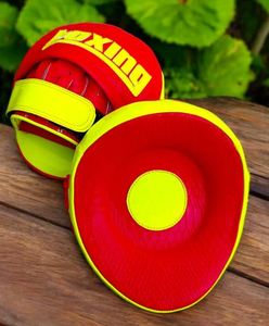 Manoplas de enfoque de micro boxeo personalizadas, almohadillas de objetivo curvas de EVA duraderas, cuero genuino para MMA Muay Thai Training Sparring - Product Image 5