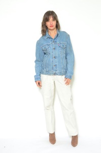 Chaqueta Vaquera Vintage 90s Acid Wash Classic Trucker Style Transpirable y con Aire Acondicionado para Todas las Estaciones - Product Image 5