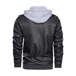 Latest Men PU OEM <b>Plus</b> <b>Size</b> PU <b>Leather</b> <b>Jacket</b> Male <b>Faux</b> <b>Leather</b> <b>Jacket</b> Men's <b>Jackets</b> Available In All Colour - Product Image 2