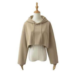 Sudadera con Capucha Corta de Punto para Mujer, con Insignia y Logotipo Personalizado, Estilo Urbano - Product Image 5