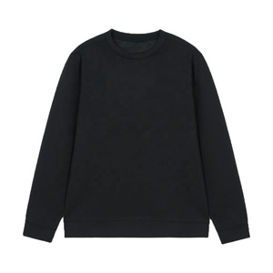 Sudadera de Invierno para Hombre, Ecológica, de Mezcla de Algodón y Felpa, Cuello Redondo, Manga Larga, Estilo Urbano, Teñido Liso, Transpirable y de Secado Rápido - Product Image 1