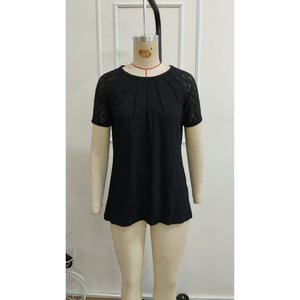 Blusa de Viscosa con Cuello Redondo y Manga Corta para Mujer de Jane's, para Uso Diario Informal, Top Cómodo y Elegante - Product Image 4