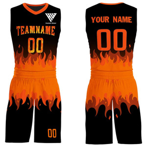 Uniforme de basket-ball professionnel respirant pour hommes, taille plus, logo personnalisé, ensemble short et haut, uniforme réversible par sublimation - Product Image 1