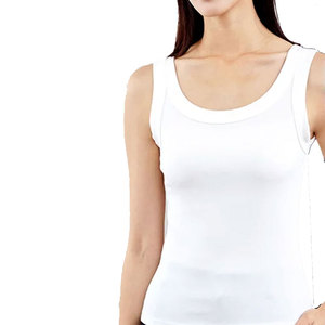 Camisetas deportivas sin mangas de algodón/fibra de bambú de talla grande para mujer, chaleco transpirable para ejercicio físico para Yoga, Tops cortos recortados - Product Image 1